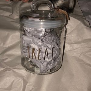 RAE DUNN GLASS TREAT JAR
